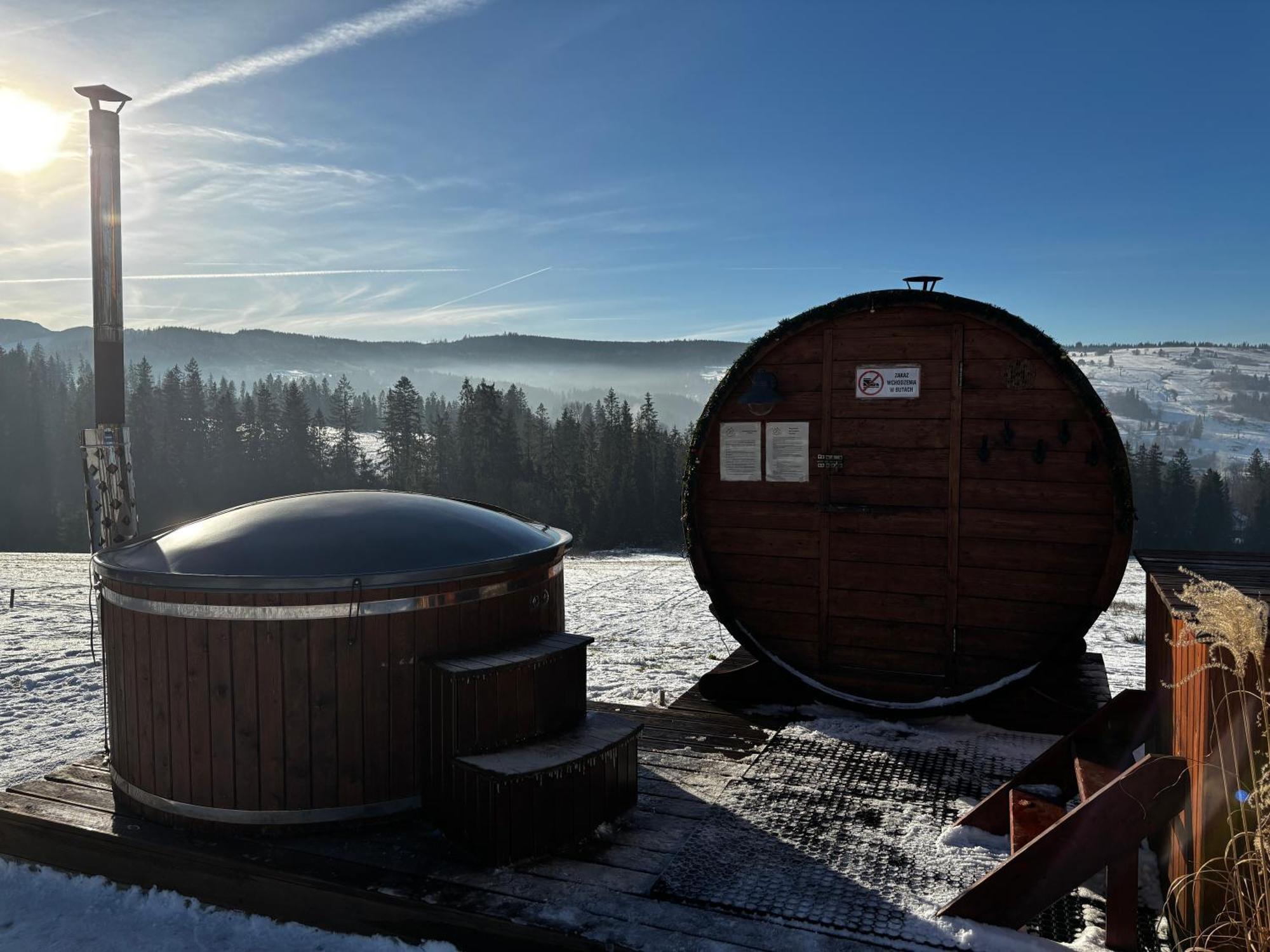 Witowianskie Domki Z Kominkiem, Jacuzzi I Sauna Dzianisz Экстерьер фото